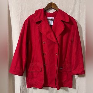 Vintage 80s Escada Red Jacket